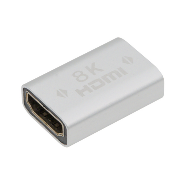 Adaptador HDMI 2.1 reto 8K - Conector duplo fêmea