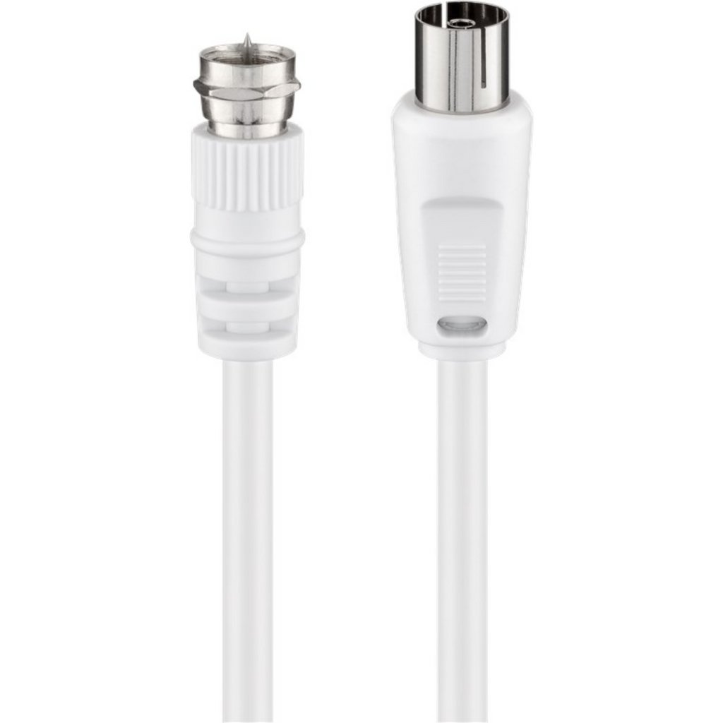 Cabo adaptador de antena/satélite (<70 dB), com dupla blindagem