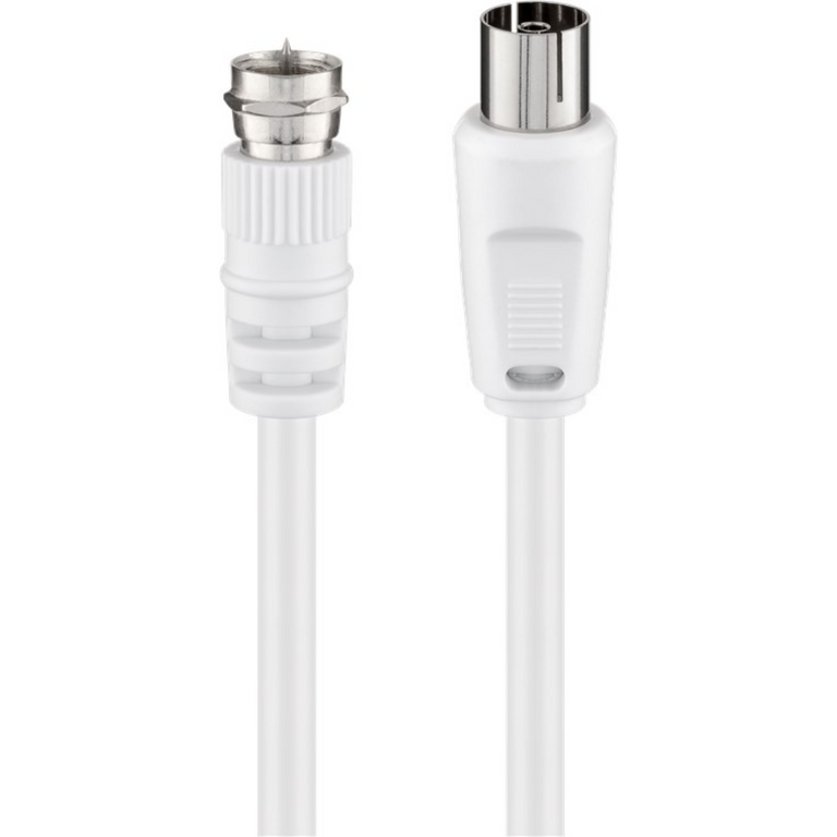 Cabo adaptador de antena/satélite (<70 dB), com dupla blindagem