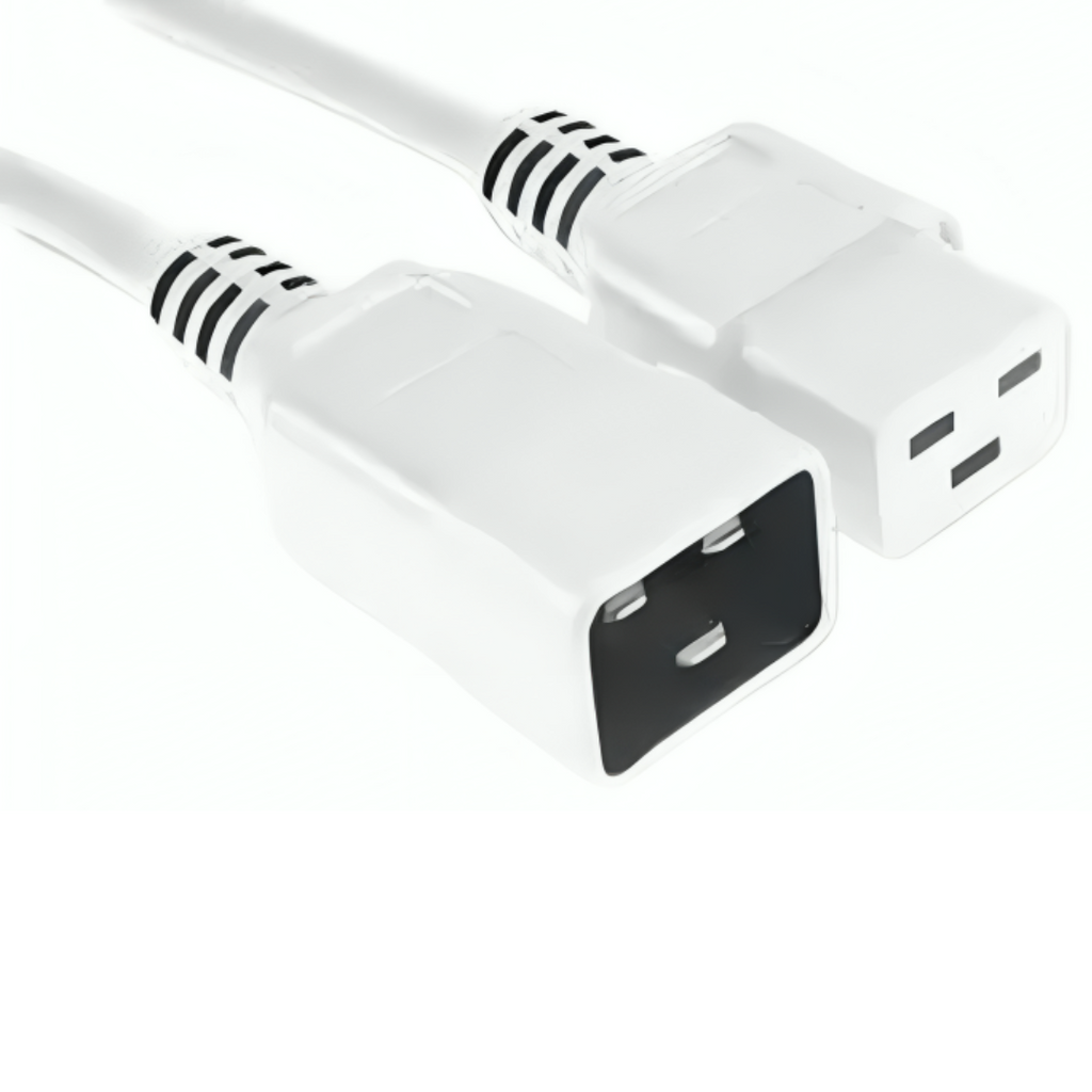 Cabo IEC C20 para IEC C19 - 2 metros - Branco