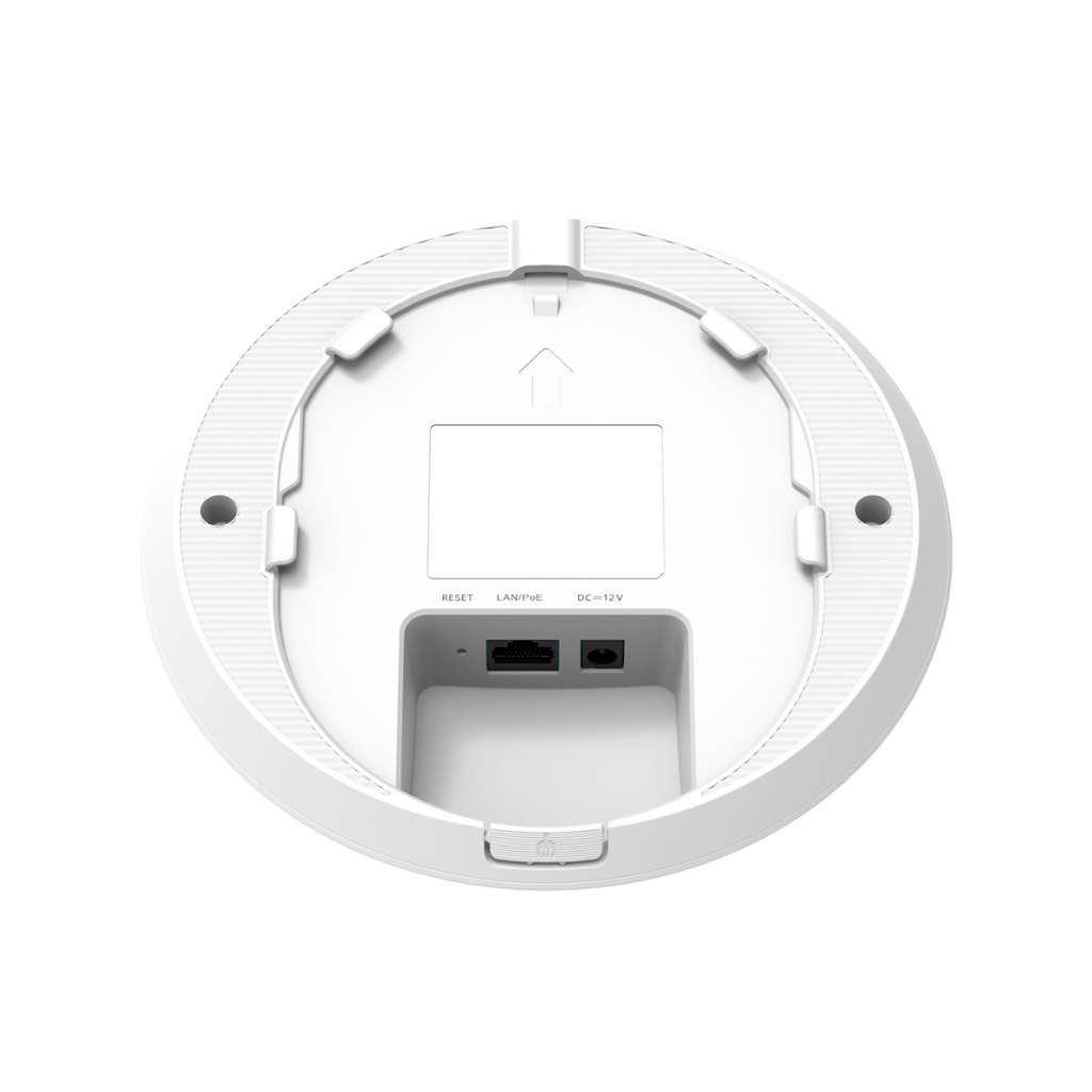 Ponto de acesso Wi-Fi 6 omnidirecional, frequências de 2,4 e 5 GHz, até 1800 Mbps