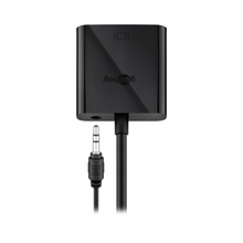 HDMI TO VGA ADAPTER M/H 10 CM + CONEX WITH AUDIO 3.5 CM BLACK