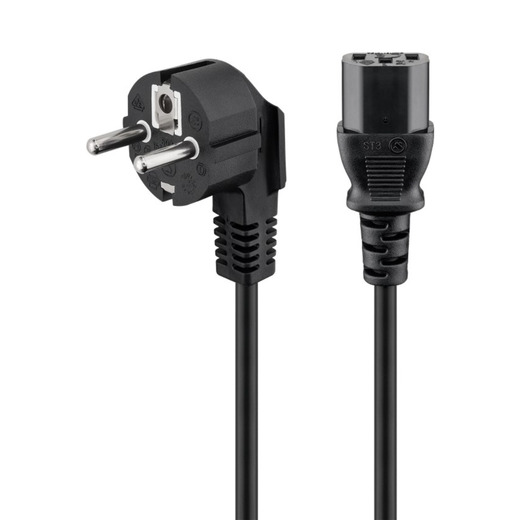 Cabo de alimentação Schuko IEC320 C13 - Disponível em vários comprimentos