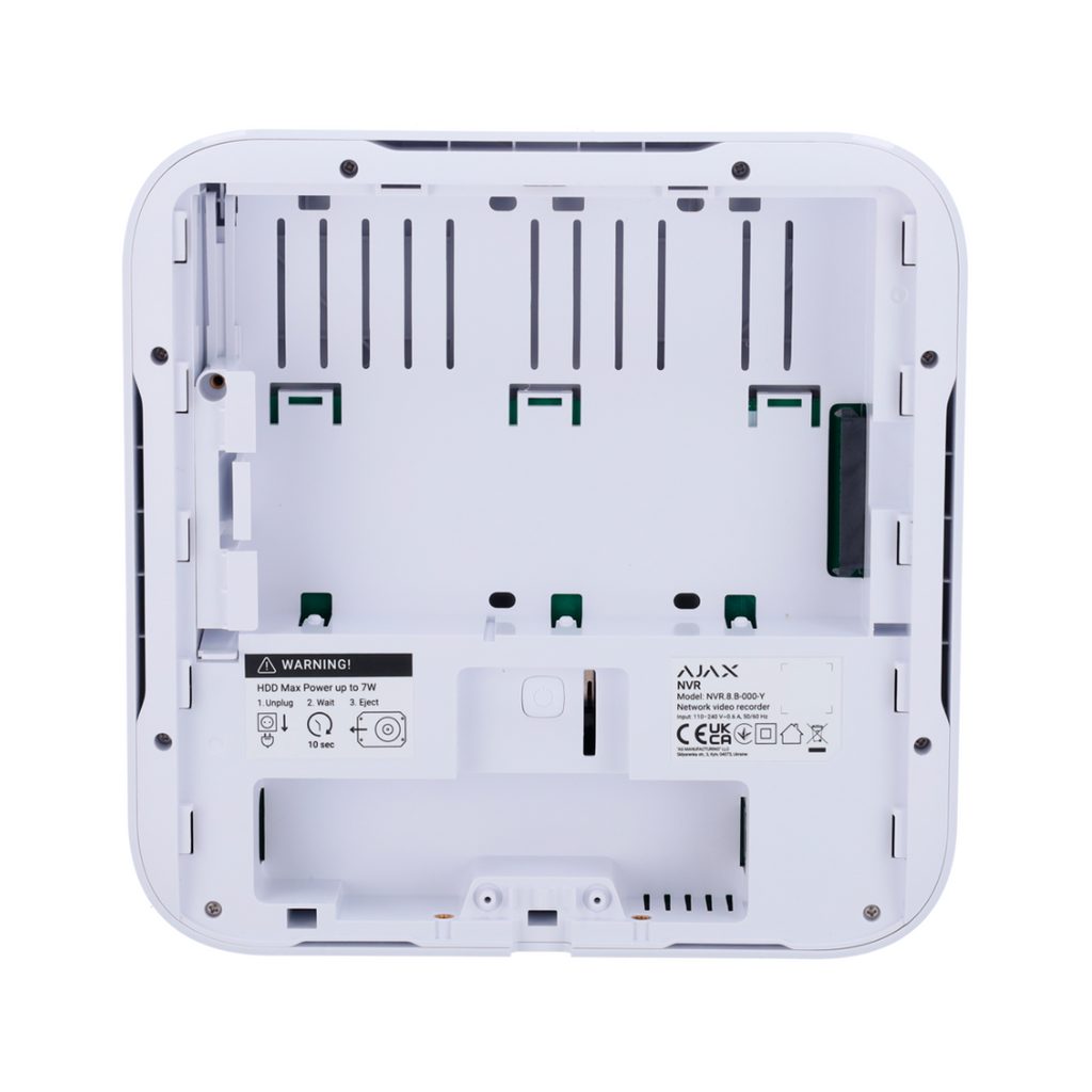 Ajax - NVR Recorder - 16 Channels - 100 Mbps - 8 Megapixel - H.265/H.264 - White 