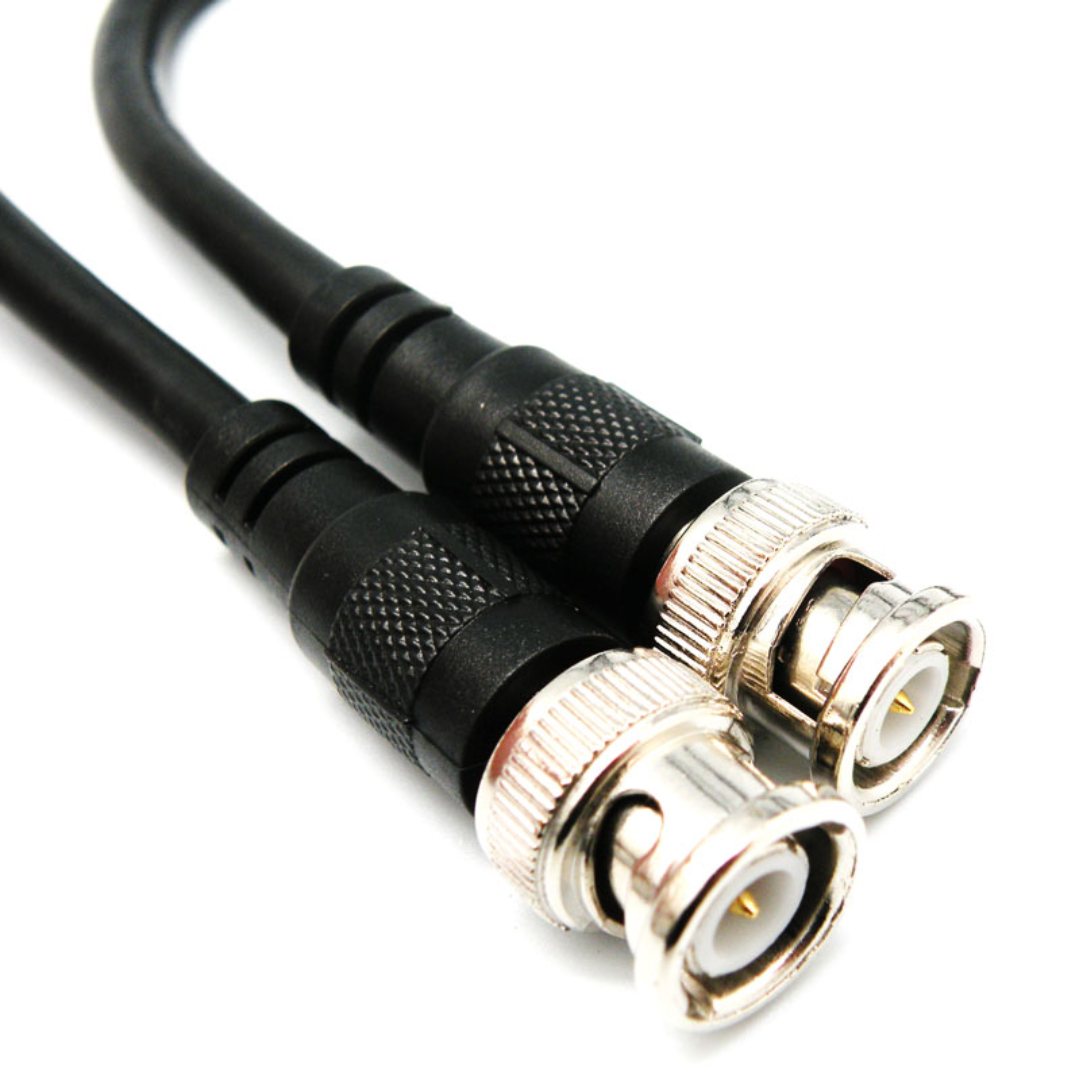 Cable RG59 BNC M/M negro de 1.5m
