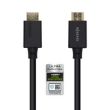 Cable HDMI V2.1 CERTIFICADO Ultra Alta Velocidad 8K 60Hz 48Gbps, A/M-A/M, Negro, 1.5m