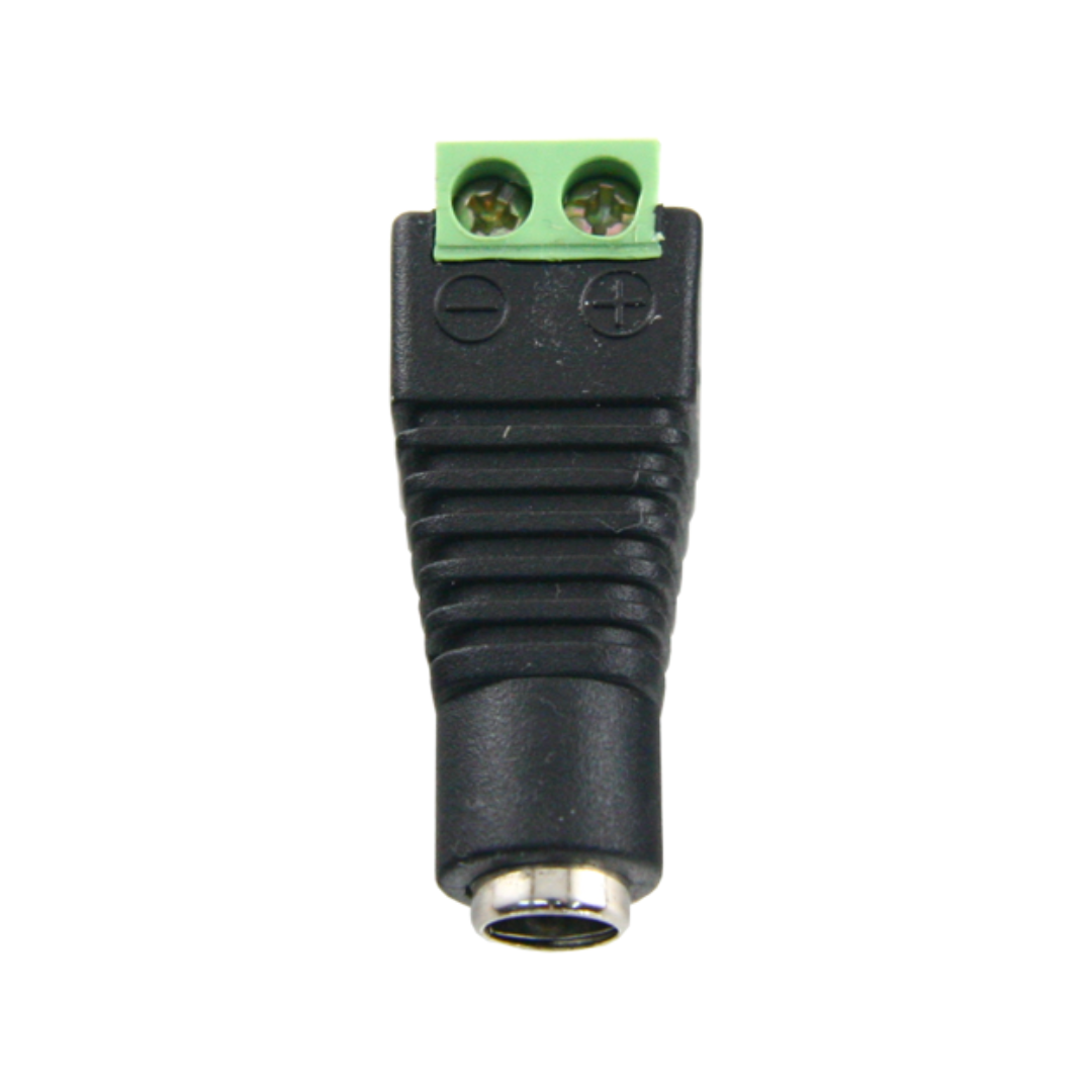 DC Male Connector with 2 Terminal +/- Output.