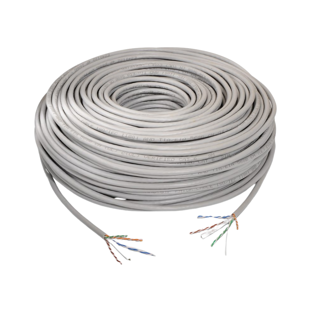 Cable de red RJ45 LSZH Cat.6 UTP rígido AWG24, 305m