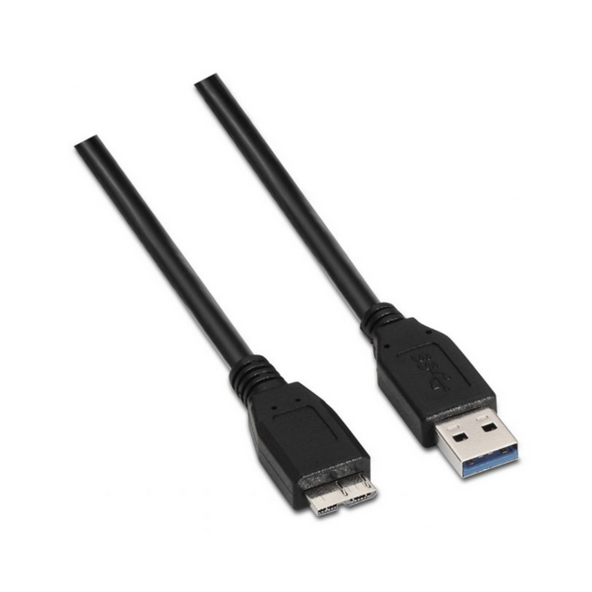 Cable USB 3.0, tipo A Macho a Micro B Macho, negro, 2.0 metros