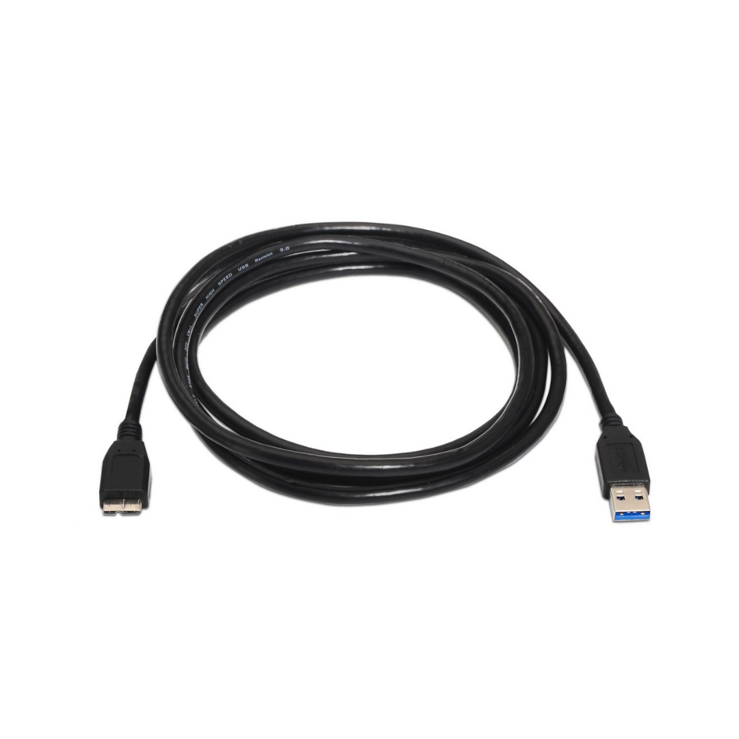 Cable USB 3.0, tipo A Macho a Micro B Macho, negro, 2.0 metros