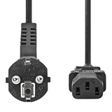 Cable de Alimentación de 3 x 1,5 mm  C-13  Schuko Macho 2 Metros