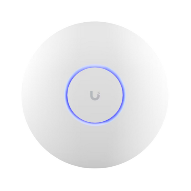 WiFi 7 access point with three 6 GHz radios. 140 m range. Supports over 300 devices. Powered by