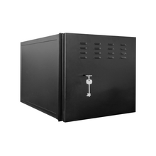 Caja metálica con cerradura para videograbador rack 19" hasta 6U LOCKBOX-6U-SL, cerrada