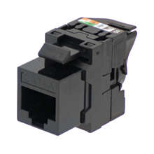 RJ45 UTP Keystone Cat.6A Negro sin herramientas