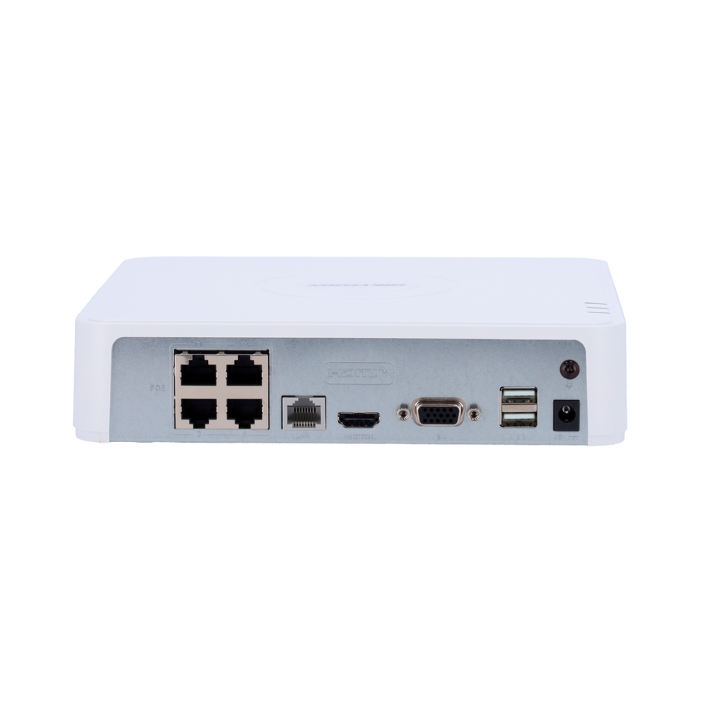 Grabador NVR Hikvision DS-7104NI-Q1/4P(D) 4 canales PoE, vista superior
