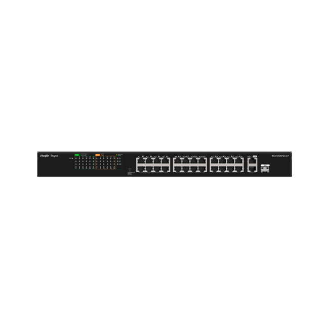 Switch PoE+ 24 Ports 10/100 Mbps 180W Rackmount RG-ES126FGS-LP Reyee