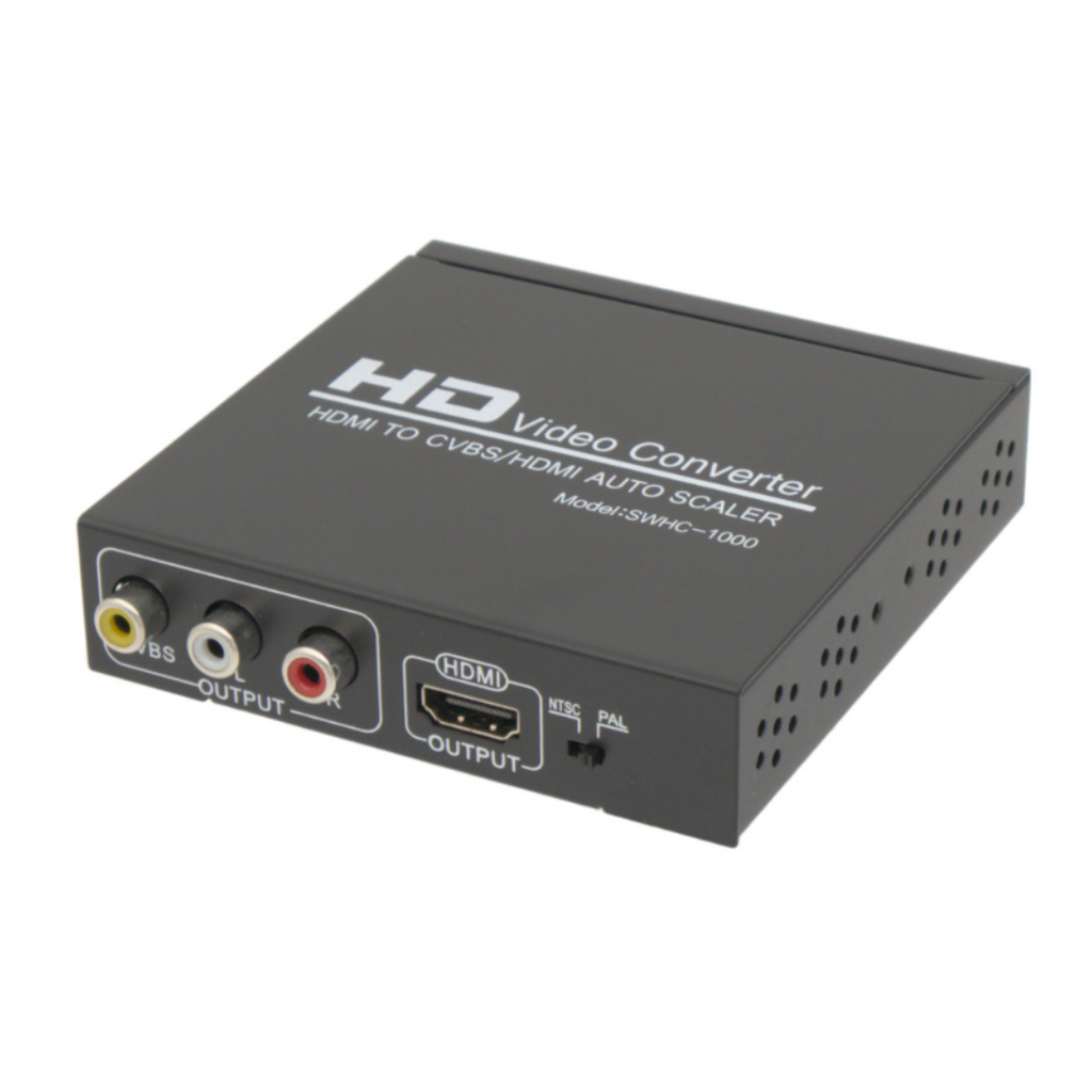 Conversor HDMI para AV composto com retorno HDMI 1080p 60Hz