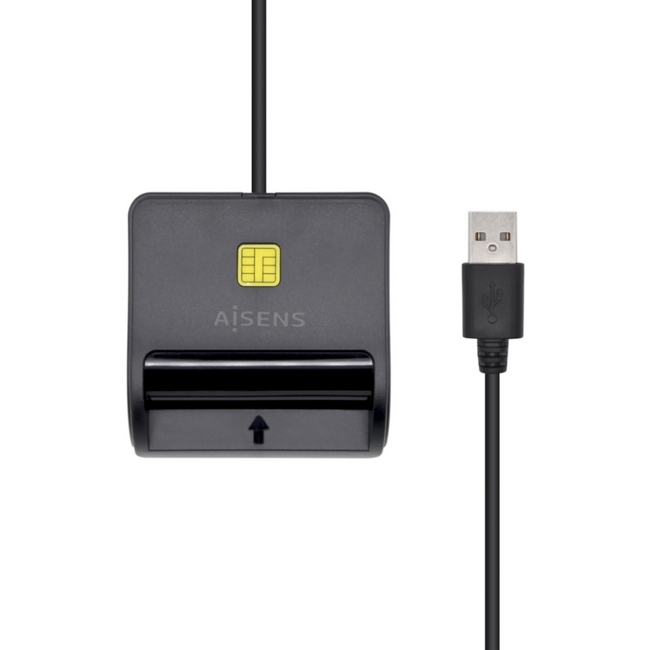 Lector de tarjetas inteligentes y DNIe USB 2.0 AISENS, negro