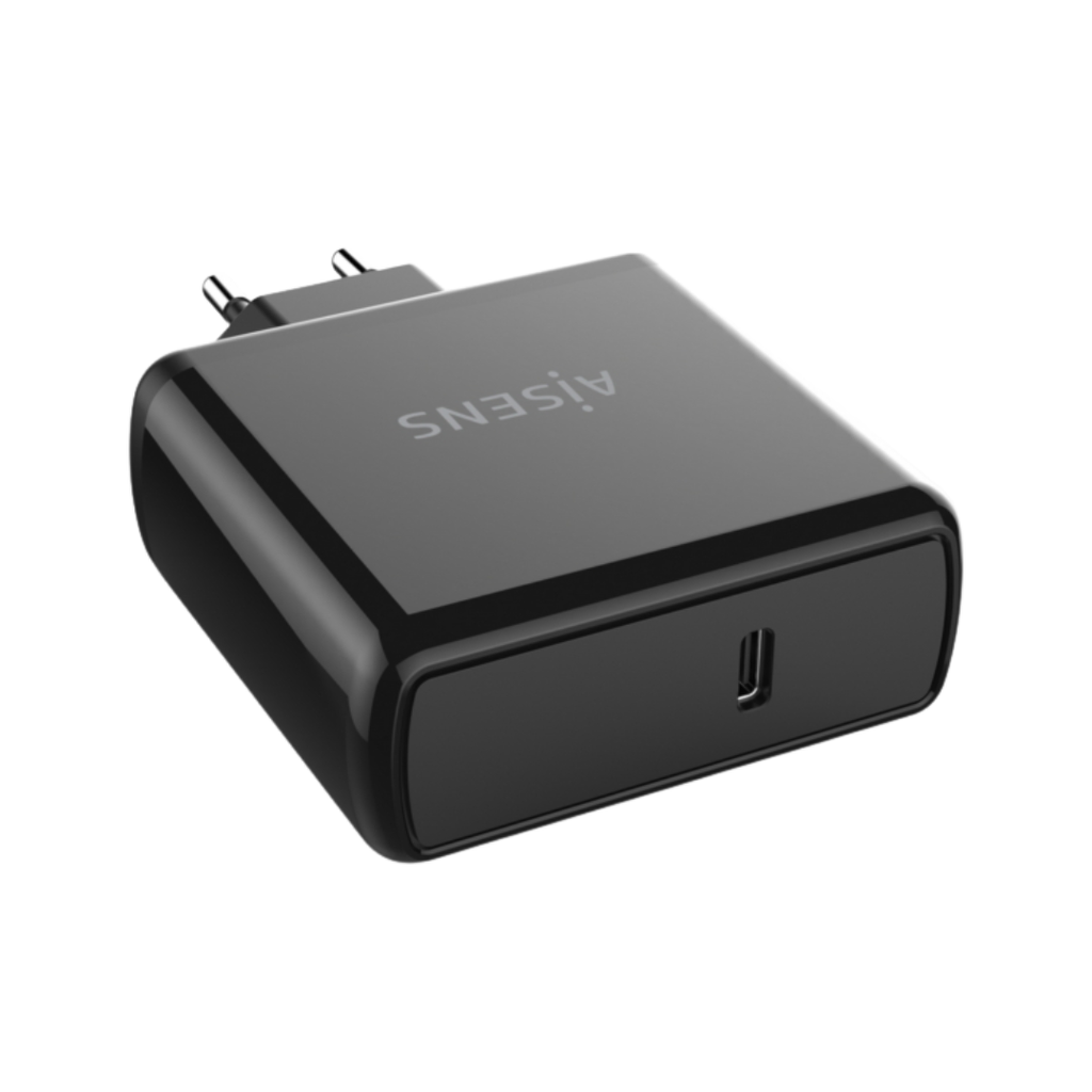 Carregador PD3.0 QC3.0 com 1 porta USB-C de 60 W, preto