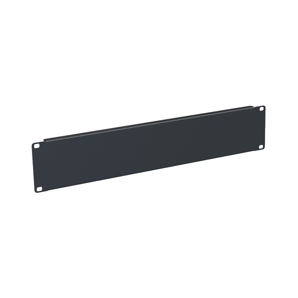 Painel cego 2U para rack de 19", tampa preta