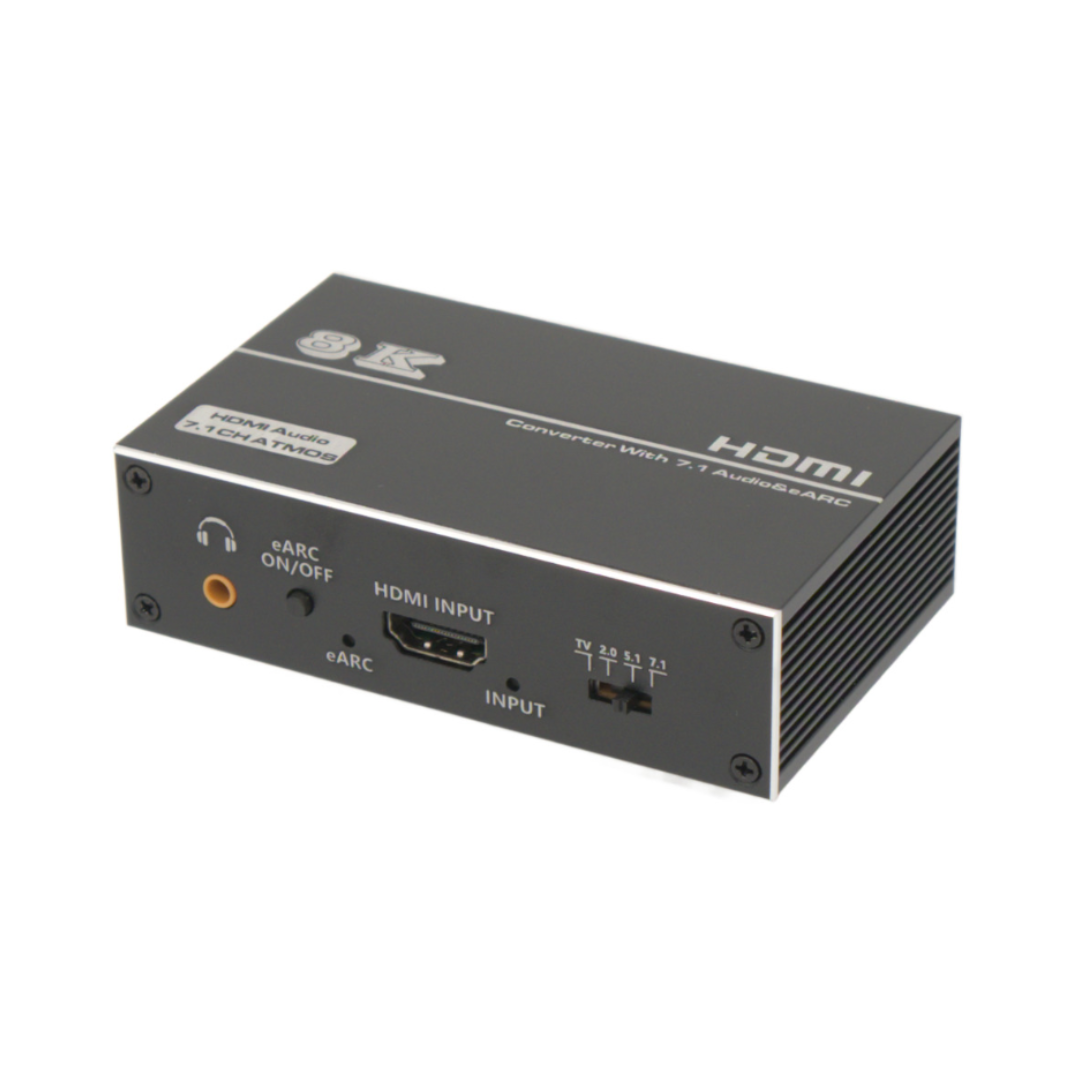 Extrator de áudio HDMI 4K 60Hz HDCP2.3 7.1 eARC