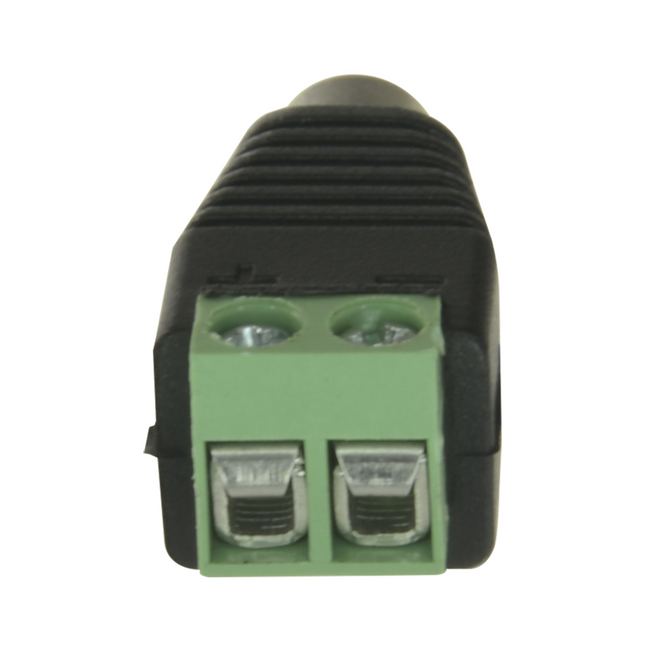 DC Male Connector with 2 Terminal +/- Output.