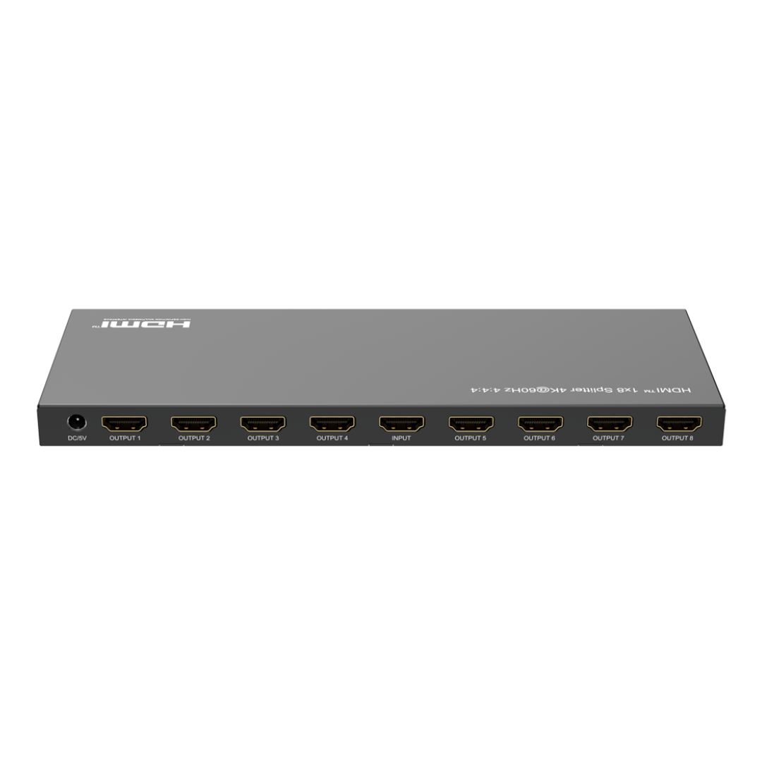 Splitter HDMI 1X8 4K60 Funcion EDID HDCP 2.2