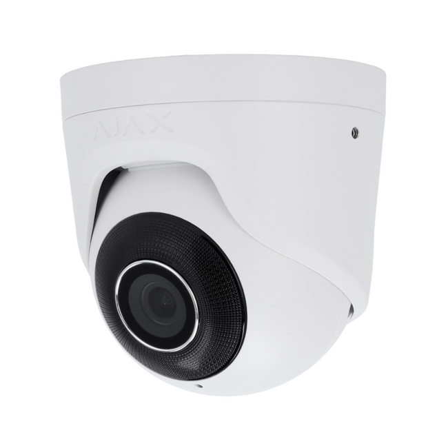 Cámara IP turret 5MP lente 4 mm PoE IR 50 m Ajax TurretCam blanca