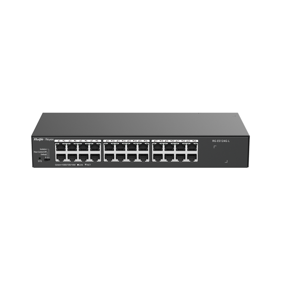 Reyee Switch Sobremesa Carcasa Metal - Enrackable - 24 puertos RJ45