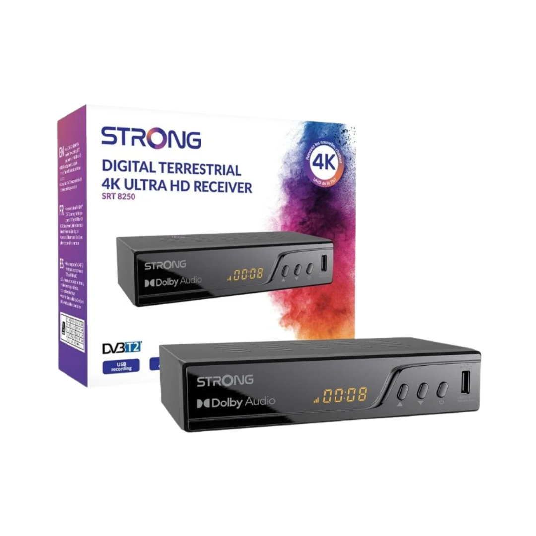 Descodificador de televisão digital terrestre STRONG 4K UHD DVB-T2