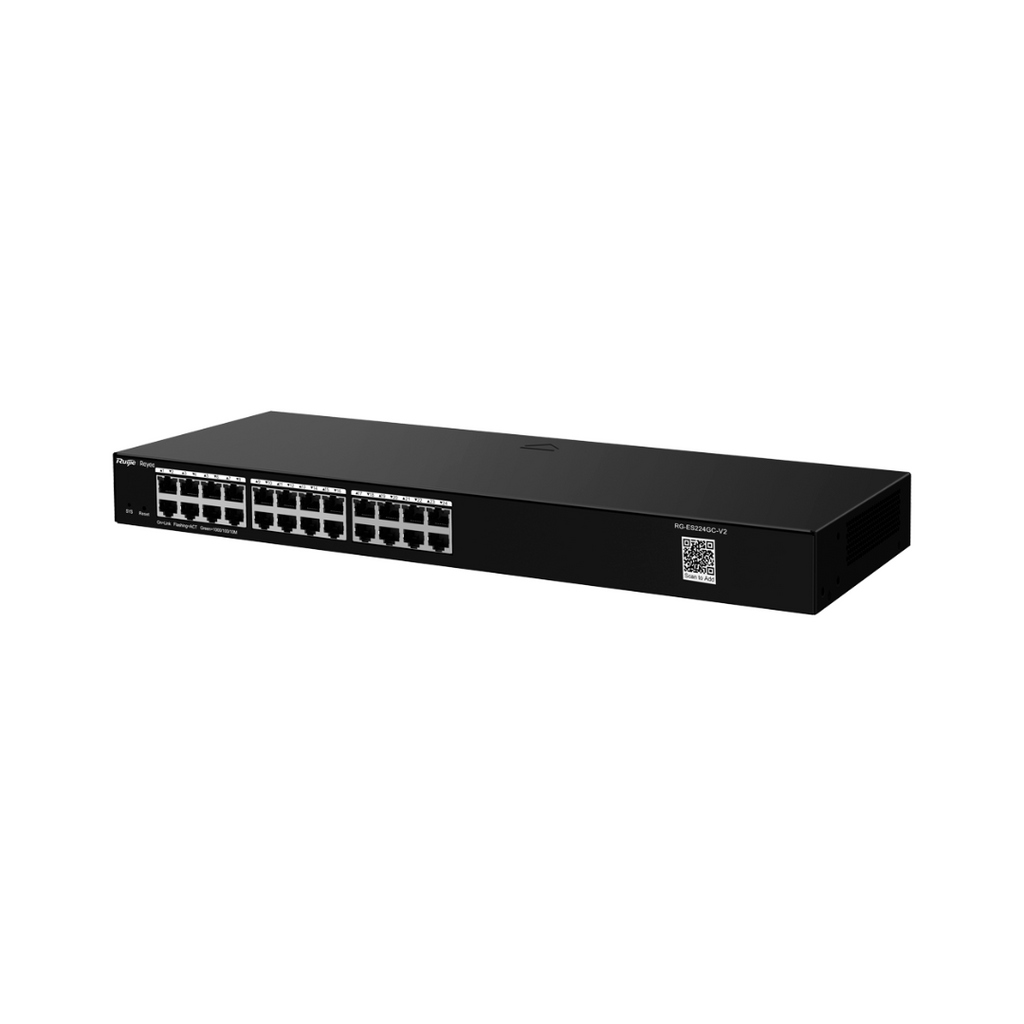 Reyee 24-Port Managed Switch - 10/100/1000 Mbps Port Speeds - VLAN/Port Isolation/Loop Detection/Port Speed ​​Limit 