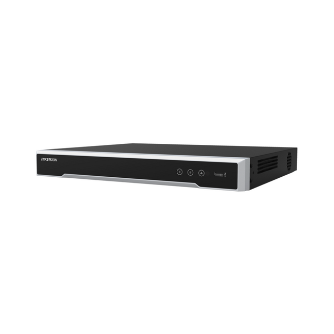 Grabador NVR Hikvision DS-7616NI-Q2/16P(D) de 16 canales con switch PoE de 150 W y 2 HDD