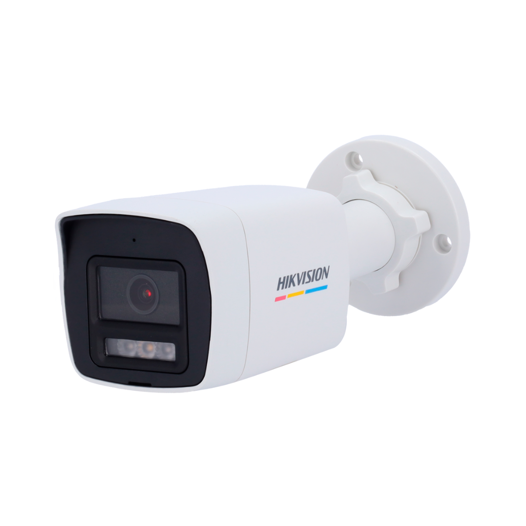 Cámara Bullet IP Hikvision 4 MP | Lente 2.8 mm | microSD IR 30 m | WDR 120 dB | Micrófono integrado PoE | H.265+| IP67 | Detección de movimiento 2.0