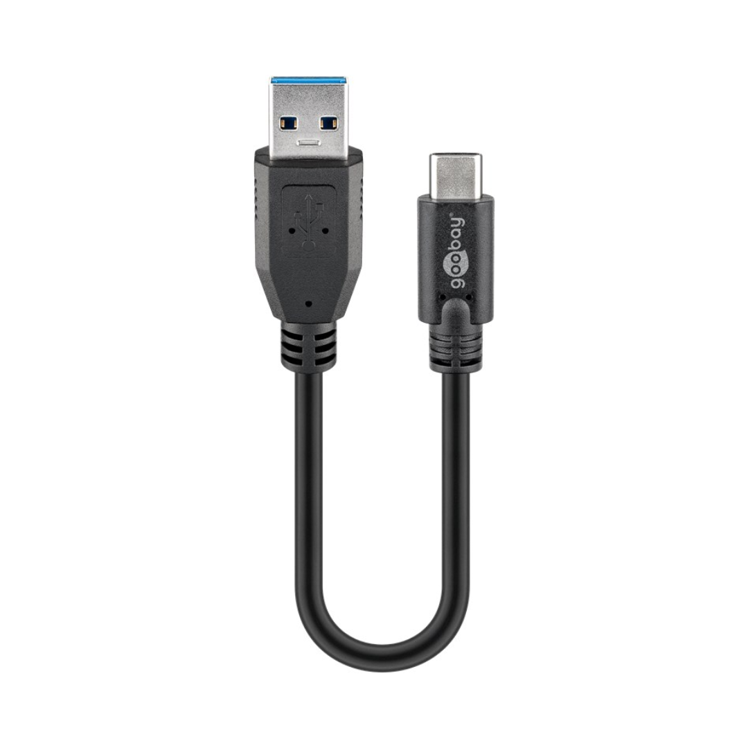 Cable de carga USB-C™ a USB A 3.0 de sincronización y carga superveloz 0,15m