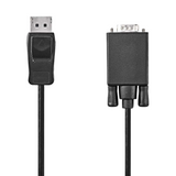 Cable VGA DisplayPort macho | VGA macho | Niquelado | Resolución máxima: 1080p | 2.00 m | Redondo | PVC | Negro