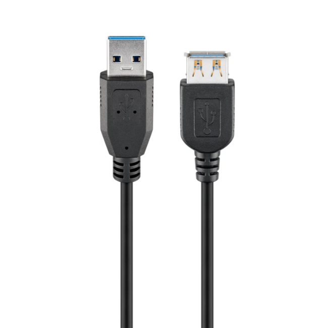 Cable USB 3.0 (A Macho / A Hembra) Negro