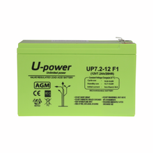 Upower Batería recargable Tecnología plomo ácido AGM Voltaje 12 V Capacidad 7.2 Ah 101 x 151 x 65 mm / 2180 g Para respaldo o us