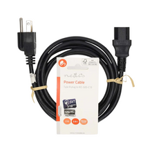 USA Male Power Cable | IEC-320-C13 | Straight | Straight | Nickel Plated | 2.00 m | Round | PVC | Black