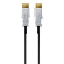 Cabo de fibra ótica HDMI 2.0 4K 60Hz, 20m, conector prateado