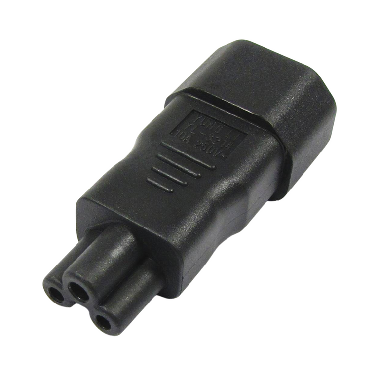 IEC-60320 C5 TO C14 CONNECTOR ADAPTER
