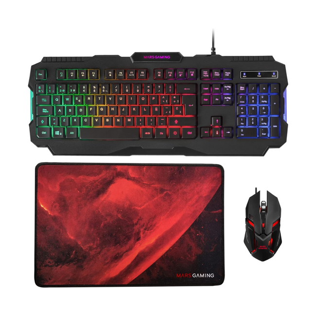 Keyboard + Optical Mouse + Mousepad Pack 