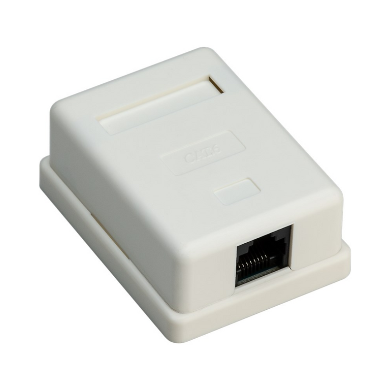 Caja superficie 1 RJ45 Cat6 UTP blanco