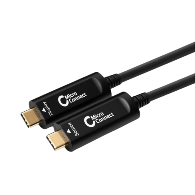 10 m Fibre Optic USB-C Cable for 4K 60 Hz Video, No Data