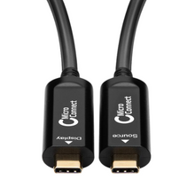 Cable USB-C de vídeo de fibra óptica premium, 10 m sin datos