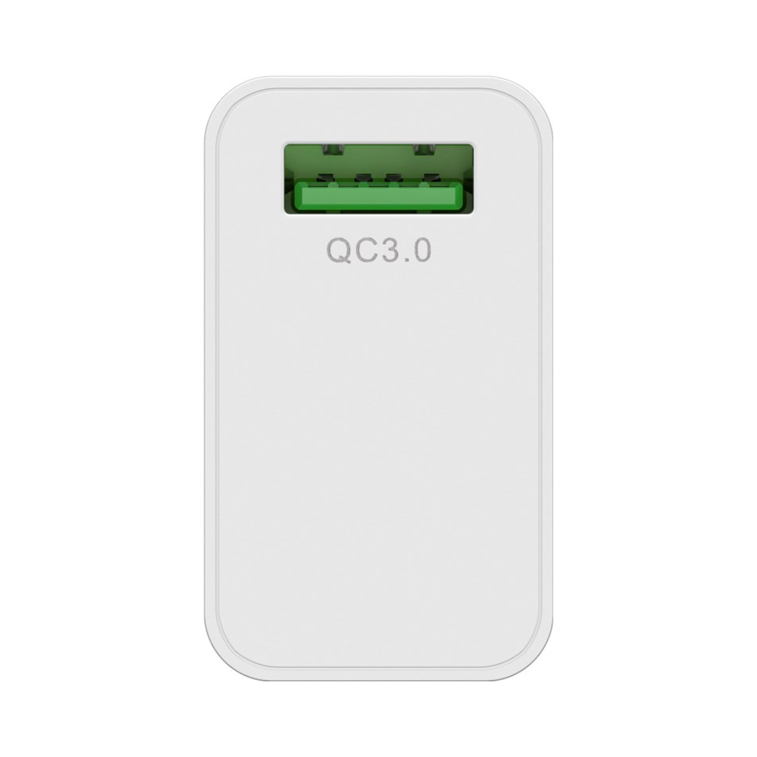 Cargador rápido USB QC 3.0 (18 W) blanco