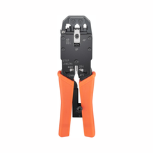 Crimping tool for modular connectors, compact design