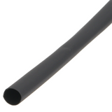 Tubo termo retráctil 1,2 m 2:1  6.4mm negro | Poliolefina libre de halógeno e ignífugo x25