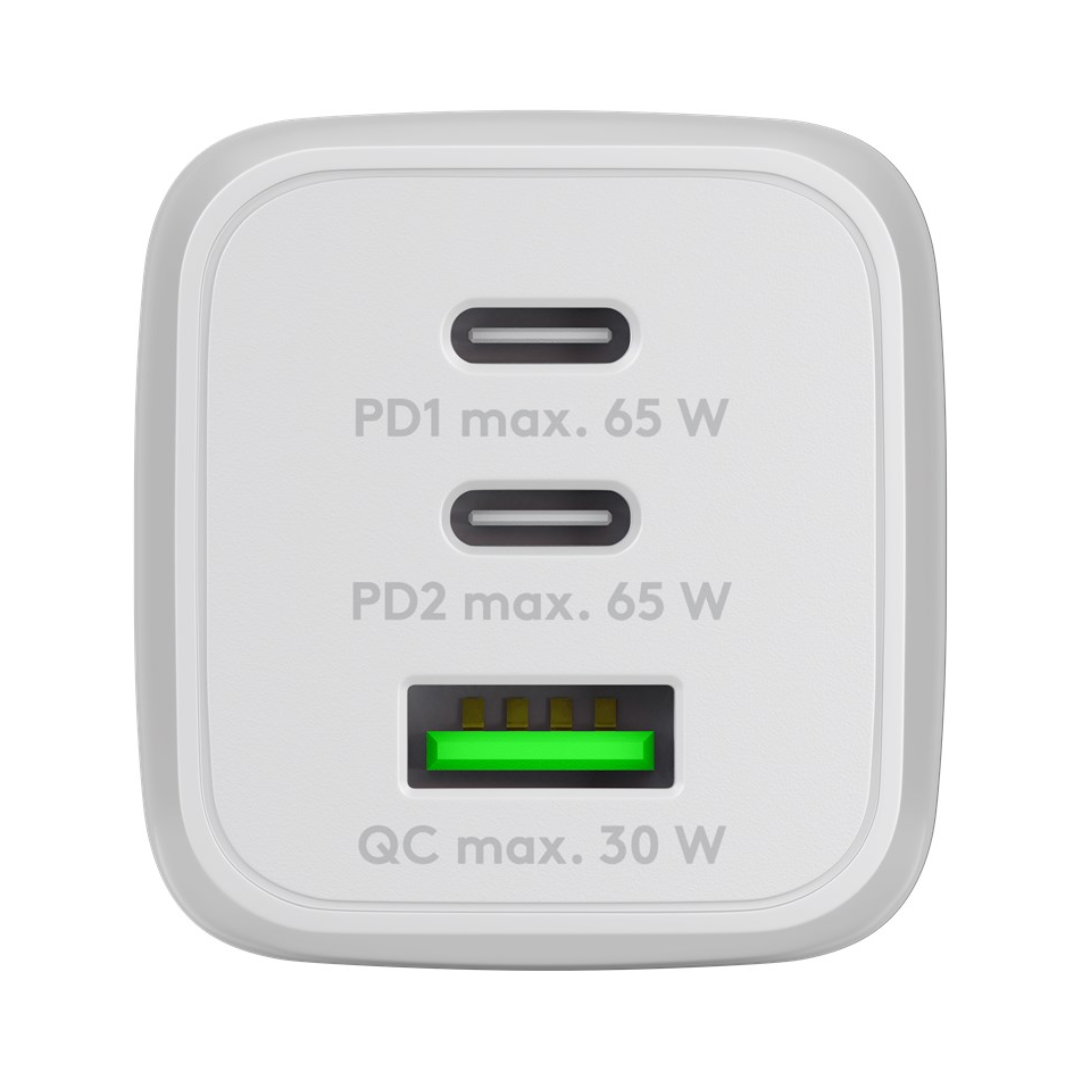 Cargador rápido USB-C™ PD GaN Multiport Nano (65 W) blanco