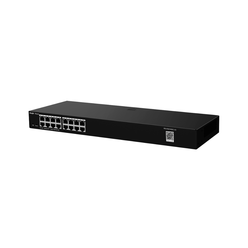 Reyee Switch Cloud Capa 2 de 16 puertos RJ45 Gigabit a Velocidad de puertos 10/100/1000 Mbps