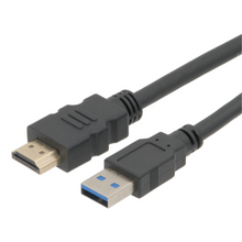 Painel USB 3.0 + HDMI 2.0 Macho para Fêmea de 1 metro